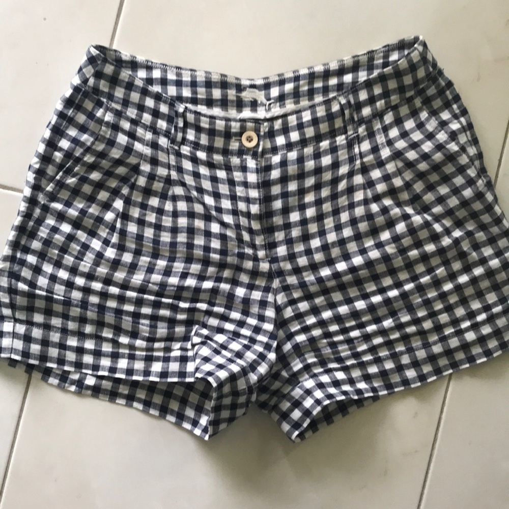 Women’s Gingham Linen shorts